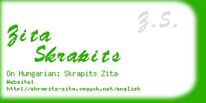 zita skrapits business card